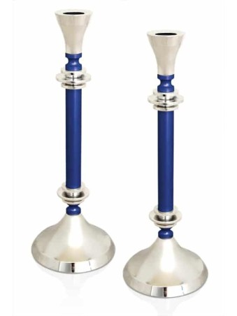 Chandeliers bleus et argentés extra larges en aluminium, chandelier extra large