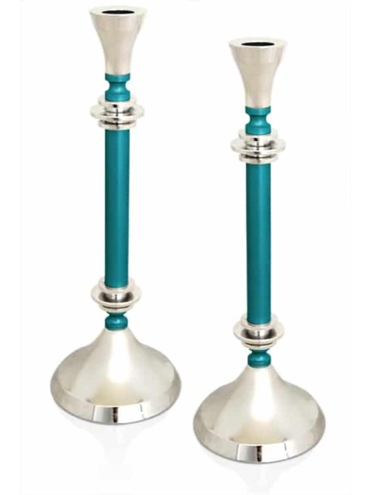 Chandeliers bleus et argentés extra larges en aluminium, chandelier extra large
