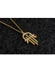 Collier de main porte-bonheur en or inspiré de la harpe, cadeaux de mariage juifs, Israël
