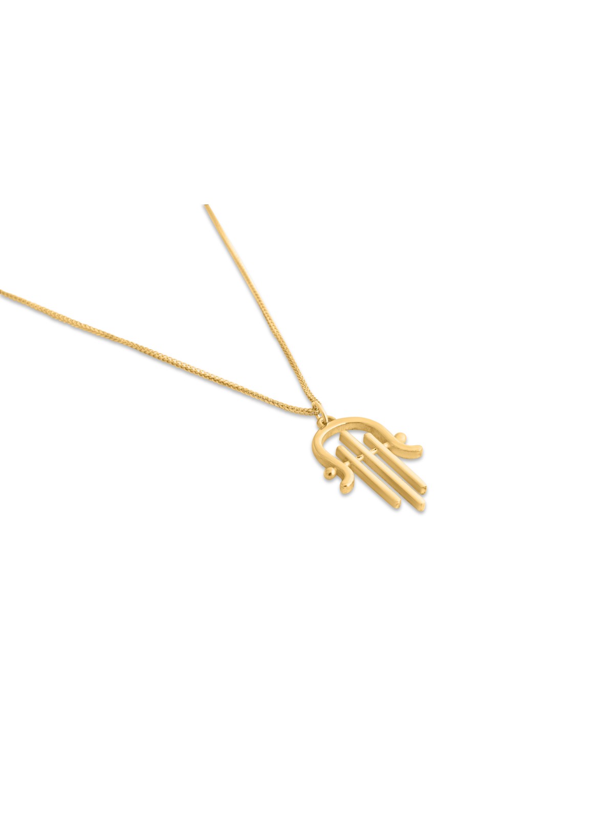 Harp Inspired Gold Lucky Hand Necklace , Jewish Wedding Gifts , Israel