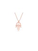 Harp Inspired Gold Lucky Hand Necklace , Jewish Wedding Gifts , Israel