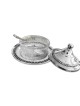 Sugar bowl Sterling silver & glass honey dish for  , Tu B'Av Gifts , I