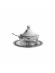 Sugar bowl Sterling silver & glass honey dish for  , Tu B'Av Gifts , I