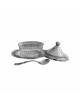 Sucrier Argent sterling et plat à miel en verre pour , Tu B'Av Gifts , I