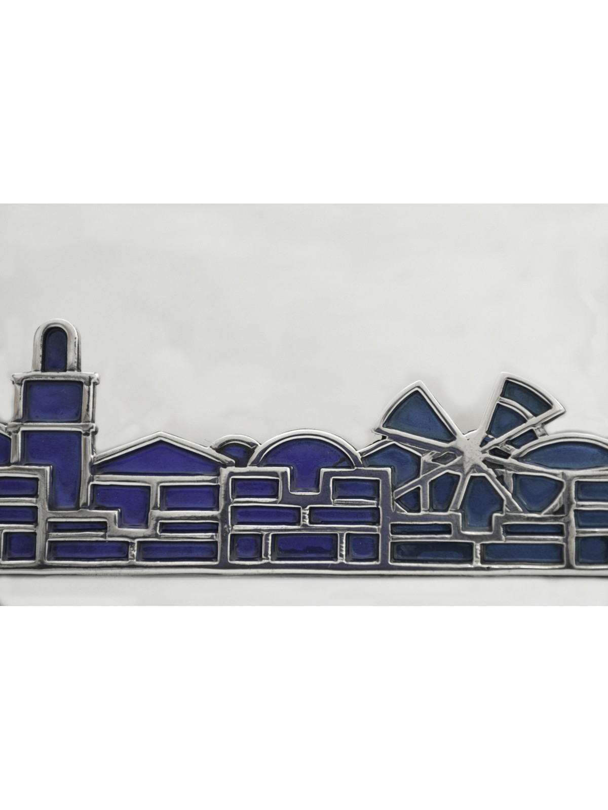 Enamel Card Holder with Jerusalem Landscape , Tu B'Av Gifts , Israeli