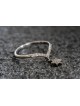 Diamonds and 14k Gold Star of David Ring V shape d , Tu B'Av Gifts , I