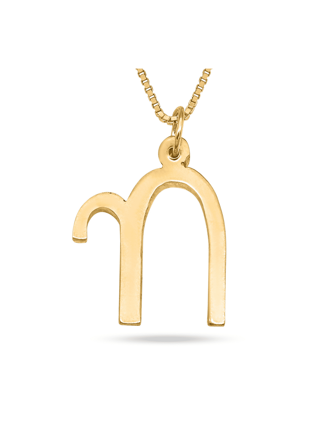 Round-Shaped Chai Gold Necklace , Tu B'Av Gifts , Israeli Judaica