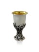 Petite tasse de Kiddouch en argent inspirée de la nature, cadeaux de Pâque, Ju israélien