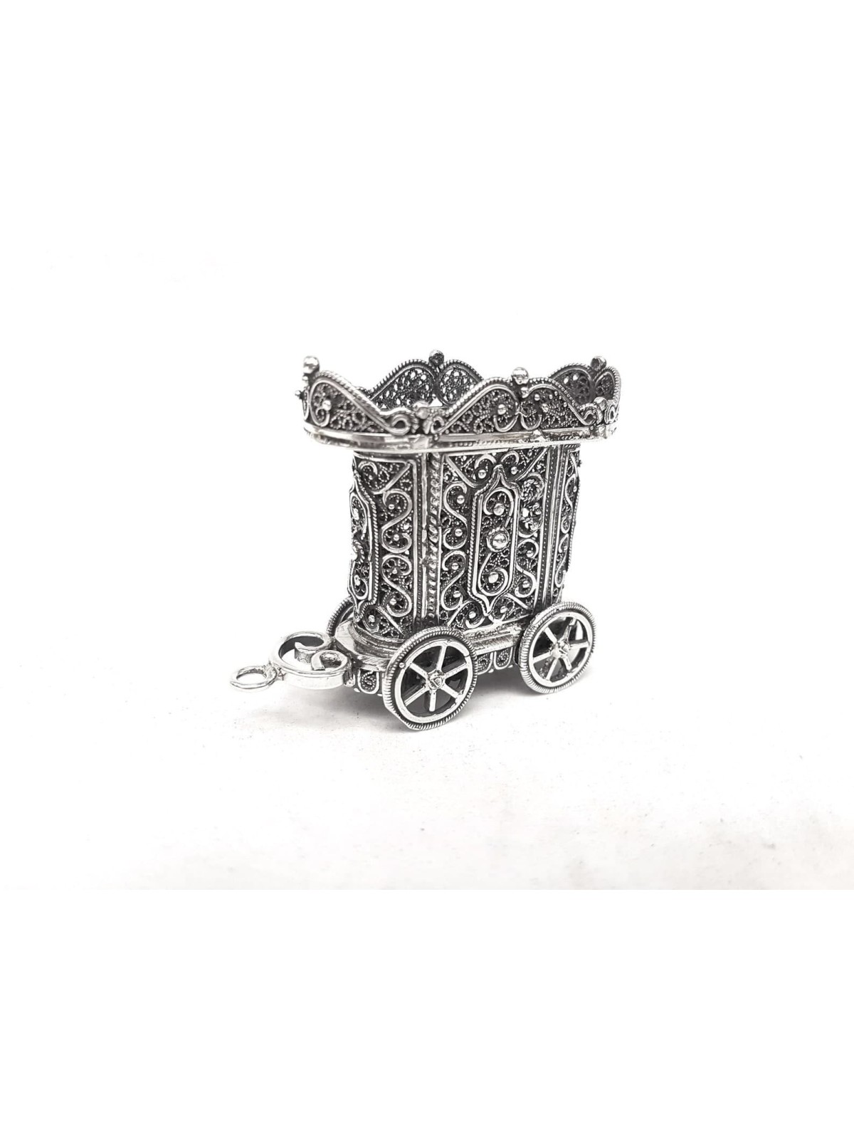 Petit bougeoir en argent pour char glorieux pour Ha, cadeaux Tu B'Av, I