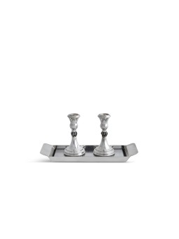 Petits chandeliers et plateau en argent sterling, cadeaux de Pâque,