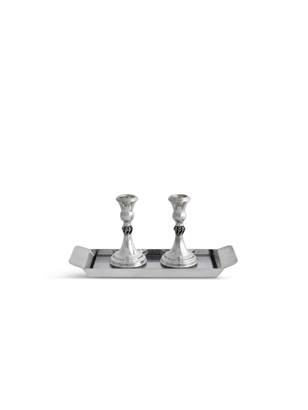 Petits chandeliers et plateau en argent sterling, cadeaux de Pâque,