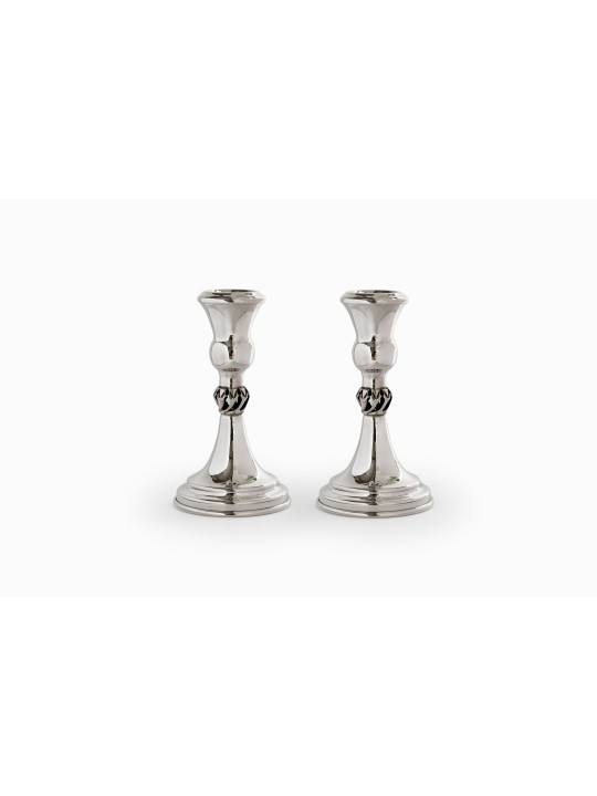 Petits chandeliers et plateau en argent sterling, cadeaux de Pâque,