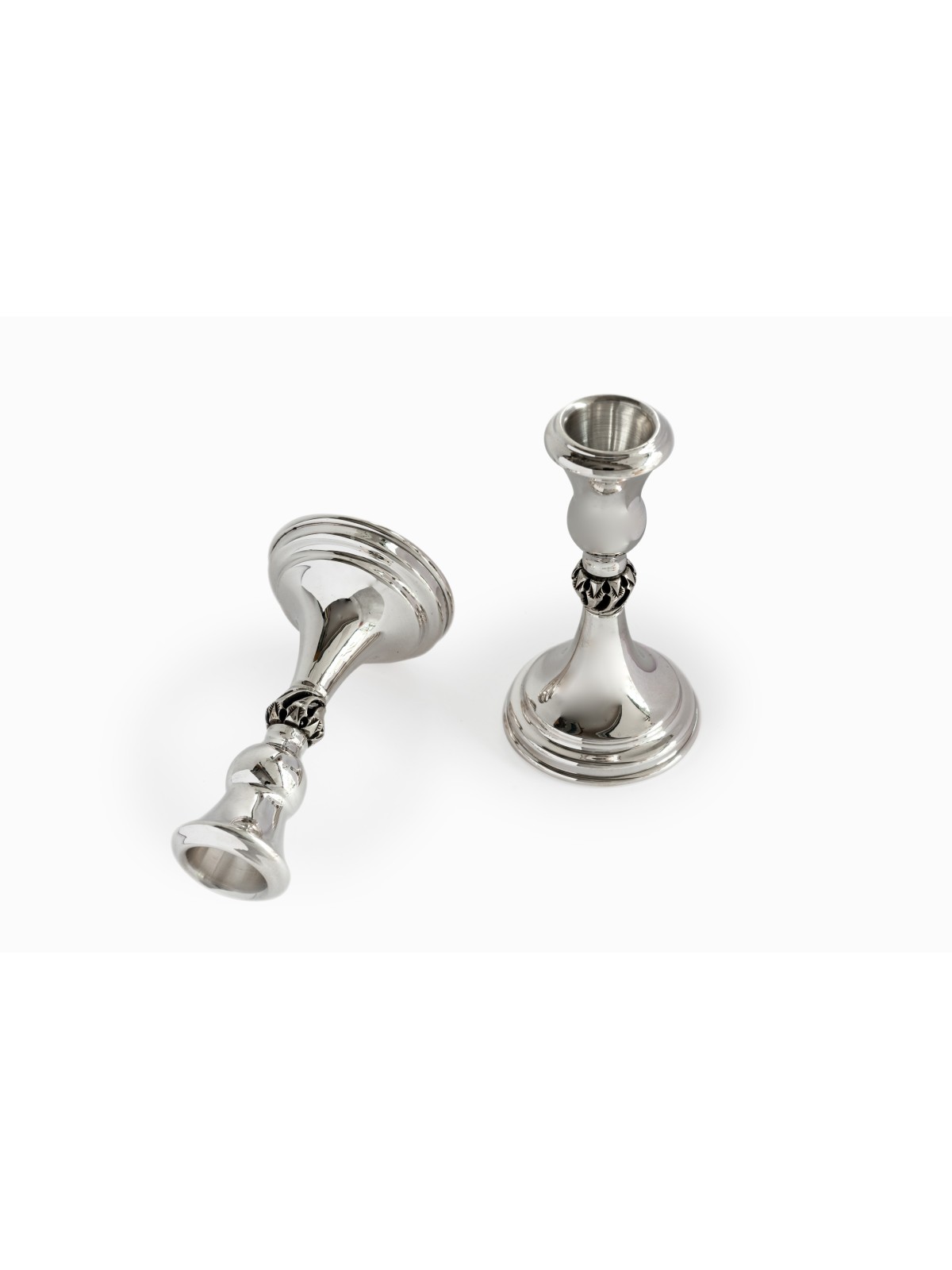 Petits chandeliers et plateau en argent sterling, cadeaux de Pâque,