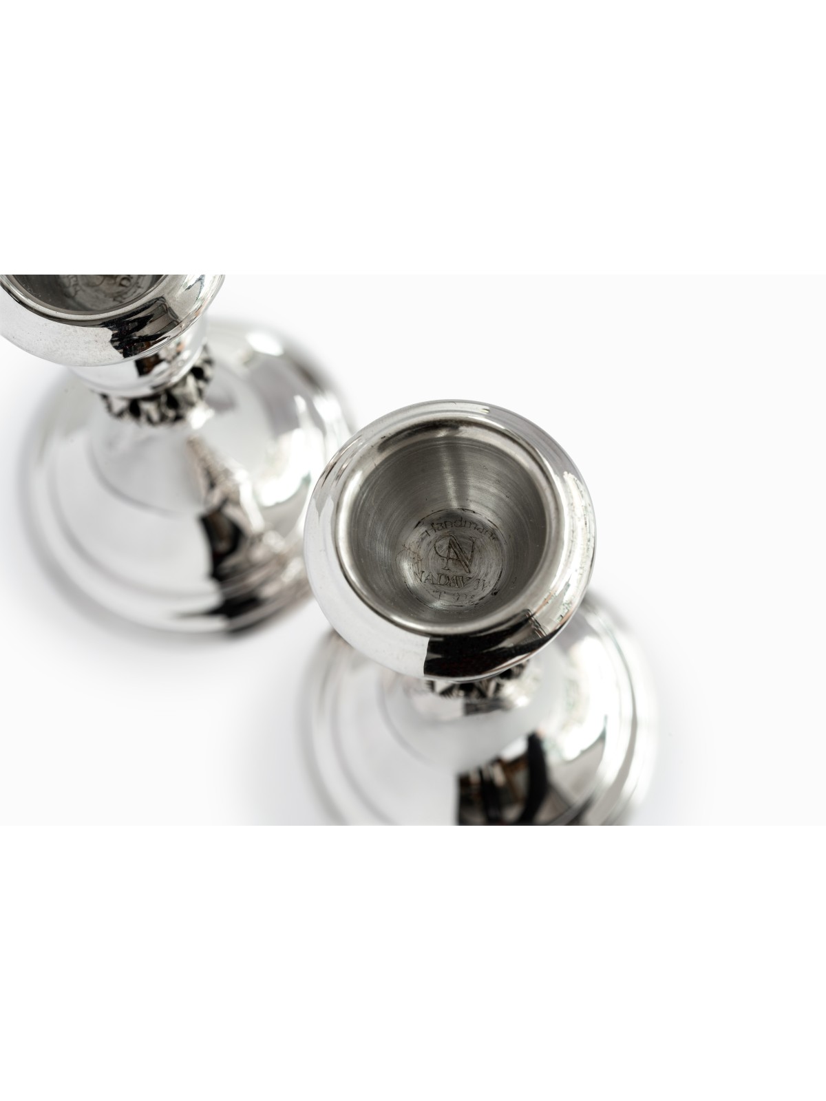 Petits chandeliers et plateau en argent sterling, cadeaux de Pâque,