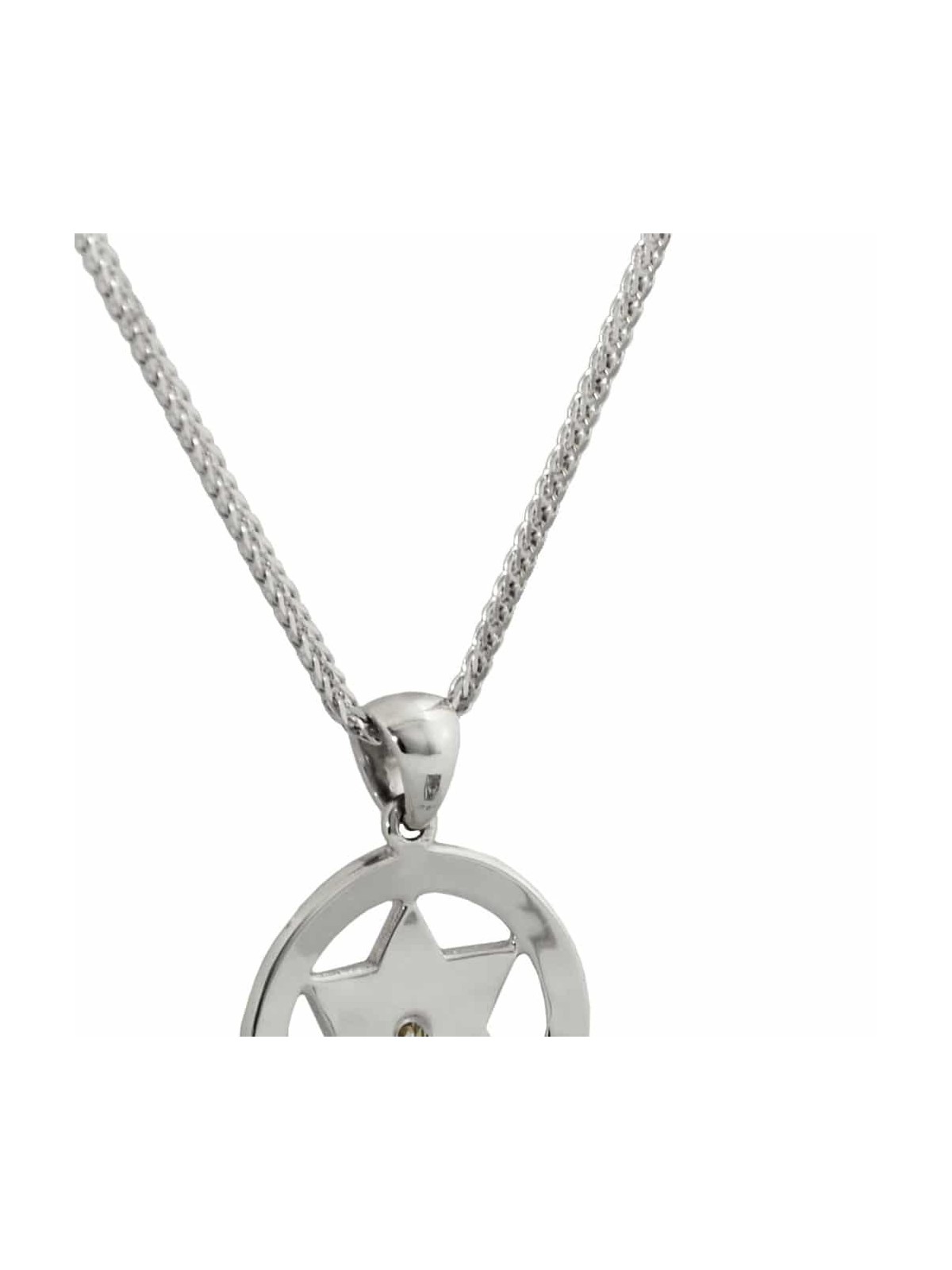 Pendentif moderne encerclé d’étoile d’or de David, cadeaux Tu B’Av, israélien