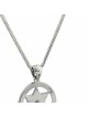 Modern Encircled Gold Star of David Pendant , Tu B'Av Gifts , Israeli