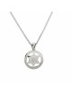 Modern Encircled Gold Star of David Pendant , Tu B'Av Gifts , Israeli