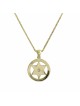 Pendentif moderne encerclé d’étoile d’or de David, cadeaux Tu B’Av, israélien