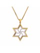 White and Yelllow Gold Star of David Diamond Penda , Tu B'Av Gifts , I