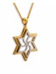 Étoile de David en or blanc et jaune Diamond Penda , Cadeaux Tu B'Av , I