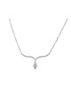14K White Gold Hamsa Necklace , Tu B'Av Gifts , Israeli Judaica