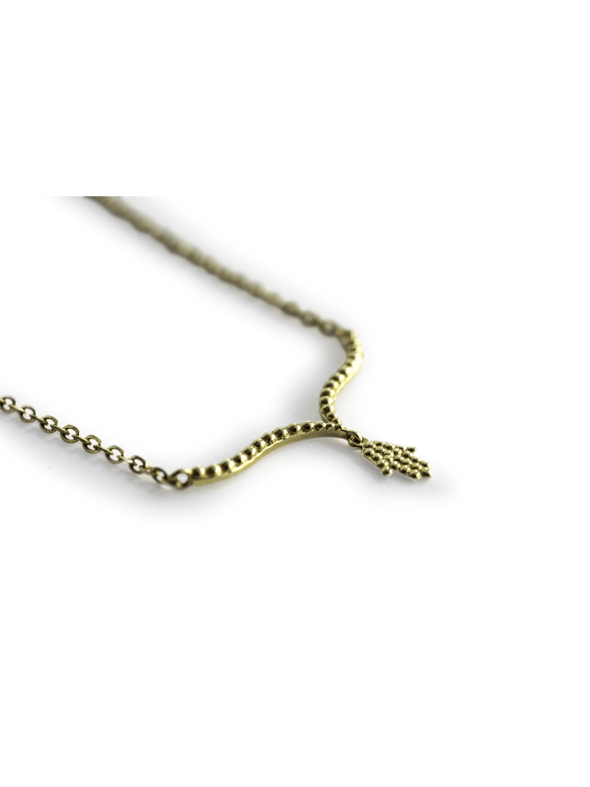 Collier Hamsa en or blanc 14K, cadeaux Tu B'Av, Judaica israélien