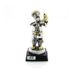Silver Plated with Gold Accents Figurine on Wood Base H... | Figurines