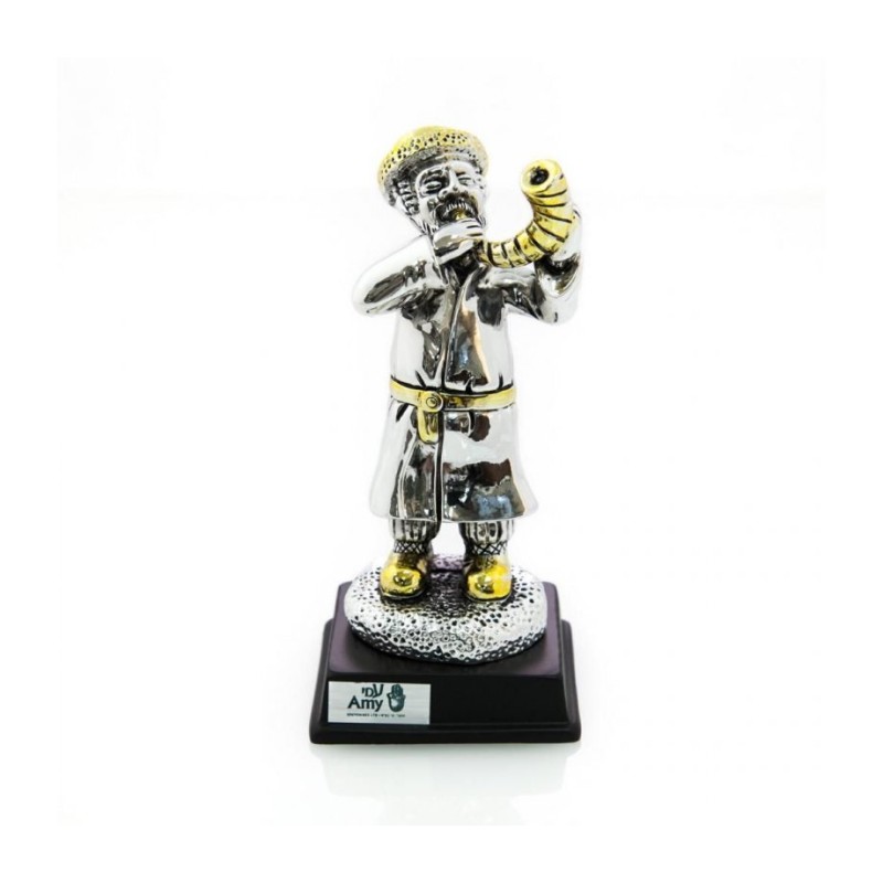 Silver Plated with Gold Accents Figurine on Wood Base H... | Figurines