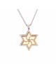 Pendentif moderne étoile de David en or blanc, cadeaux Tu B'Av, Juda israélien