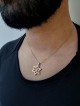 Pendentif moderne étoile de David en or blanc, cadeaux Tu B'Av, Juda israélien