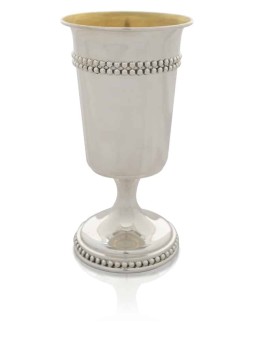 Coupe de Kiddouch en argent sterling avec perles, cadeaux de Pâque, Juda israélien