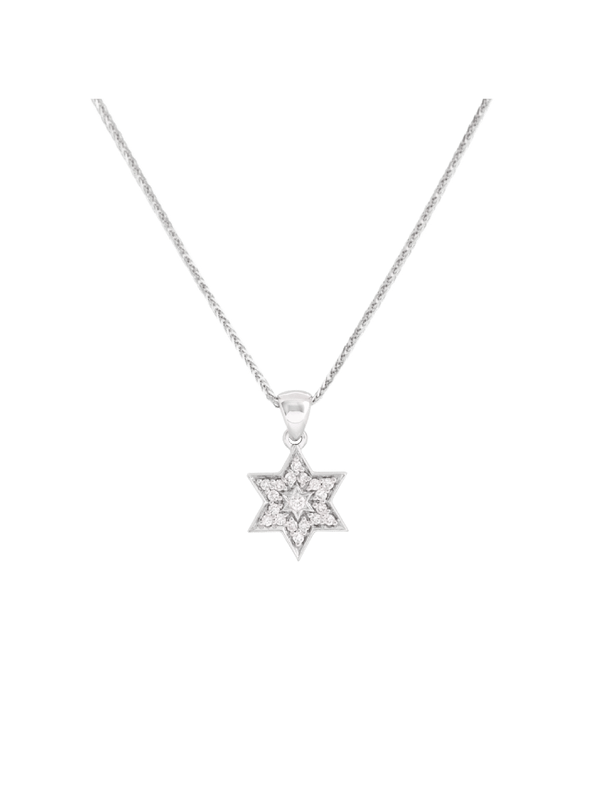 Collier étoile de David en or jaune clouté de Di, cadeaux Tu B'Av, I