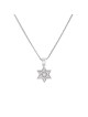 Yellow Gold Star of David Necklace Studded with Di , Tu B'Av Gifts , I