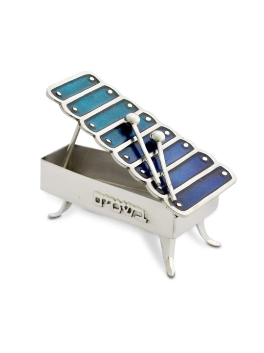 Boîte Besamim de xylophone en argent sterling coloré, cadeaux Tu B'Av, Israël