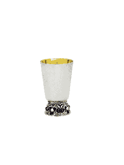 Sterling Silver Small Liquor Cup with Amethyst , Passover Gifts , Isra