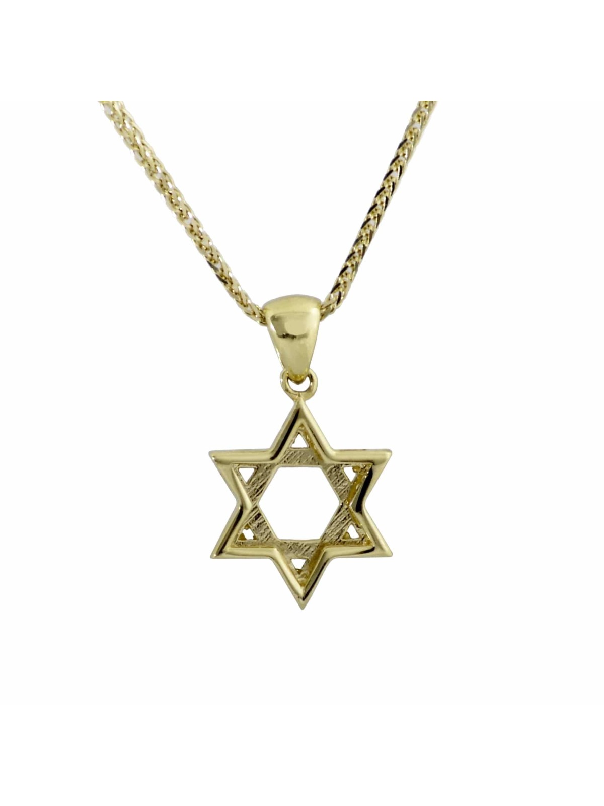 Petit pendentif étoile de David en or blanc, cadeaux Tu B'Av, judaïque israélien