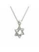 Petit pendentif étoile de David en or blanc, cadeaux Tu B'Av, judaïque israélien
