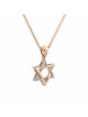 Pendentif étoile de David unique en or jaune avec diamètre, ajouter une chaîne 14 carats, I
