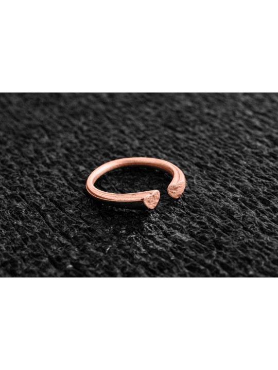 Heart 14K White Gold Stackable Open Ring , Jewish Wedding Gifts , Isra