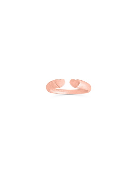 Heart 14K White Gold Stackable Open Ring , Jewish Wedding Gifts , Isra