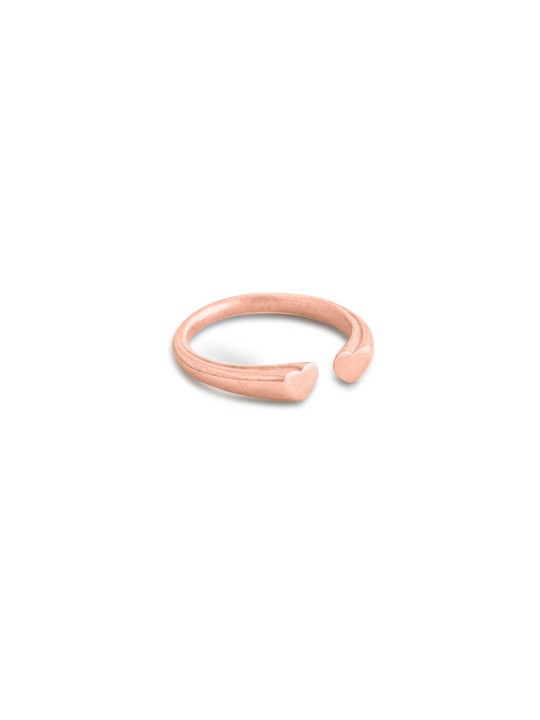 Bague ouverte empilable en or blanc 14 carats en forme de cœur, cadeaux de mariage juif, Isra