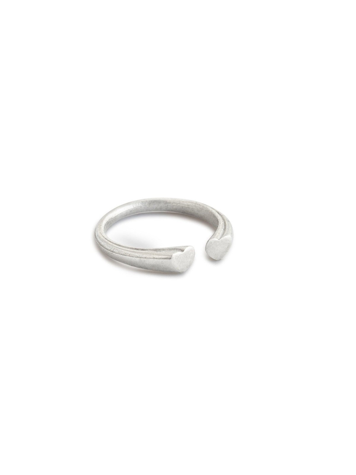 Bague ouverte empilable en or blanc 14 carats en forme de cœur, cadeaux de mariage juif, Isra