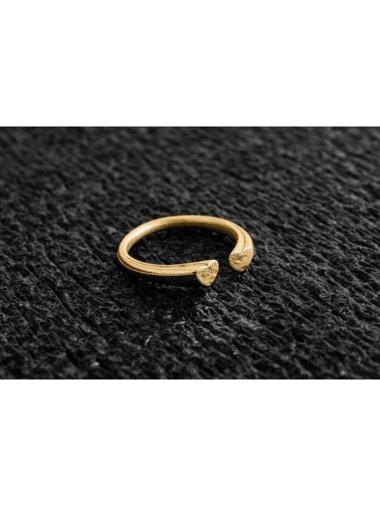 Heart 14K White Gold Stackable Open Ring , Jewish Wedding Gifts , Isra