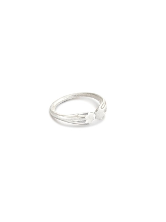 Bague ouverte empilable en or blanc Star 14K, cadeaux de mariage juif, Israël