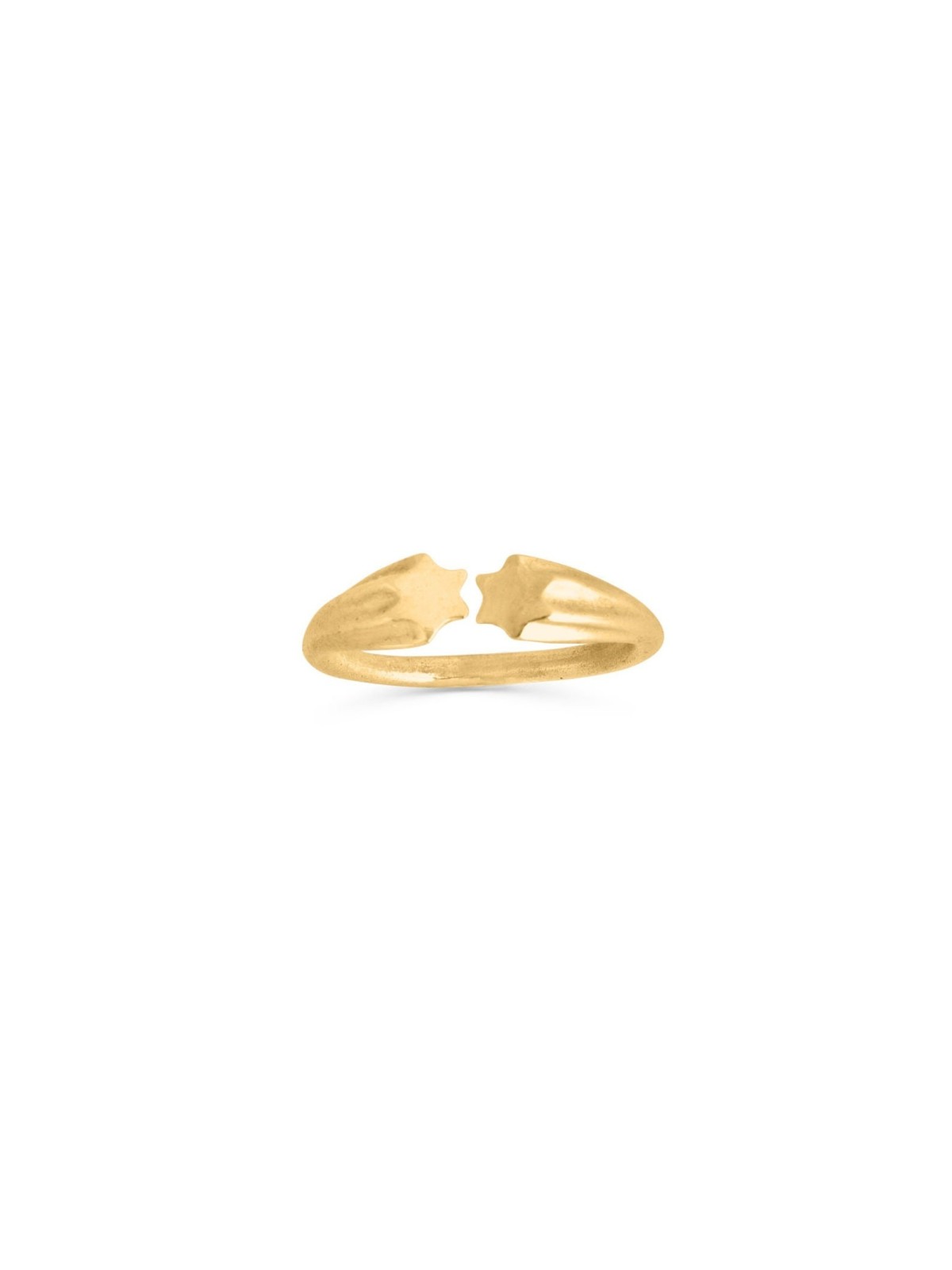 Bague ouverte empilable en or blanc Star 14K, cadeaux de mariage juif, Israël