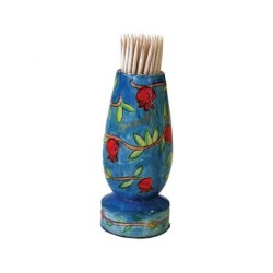 Yair Emanuel Colorful Wood Toothpick Stand with... | Table Decorations