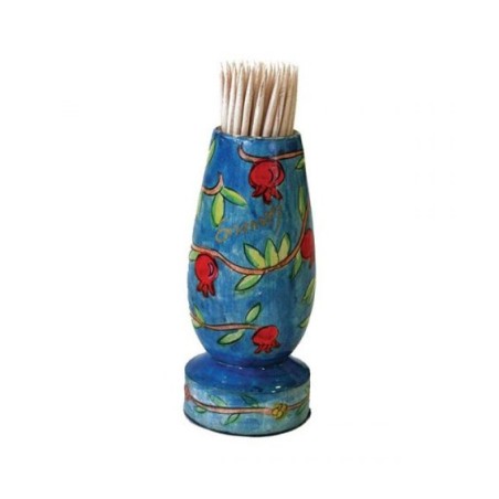Yair Emanuel Colorful Wood Toothpick Stand with... | Table Decorations