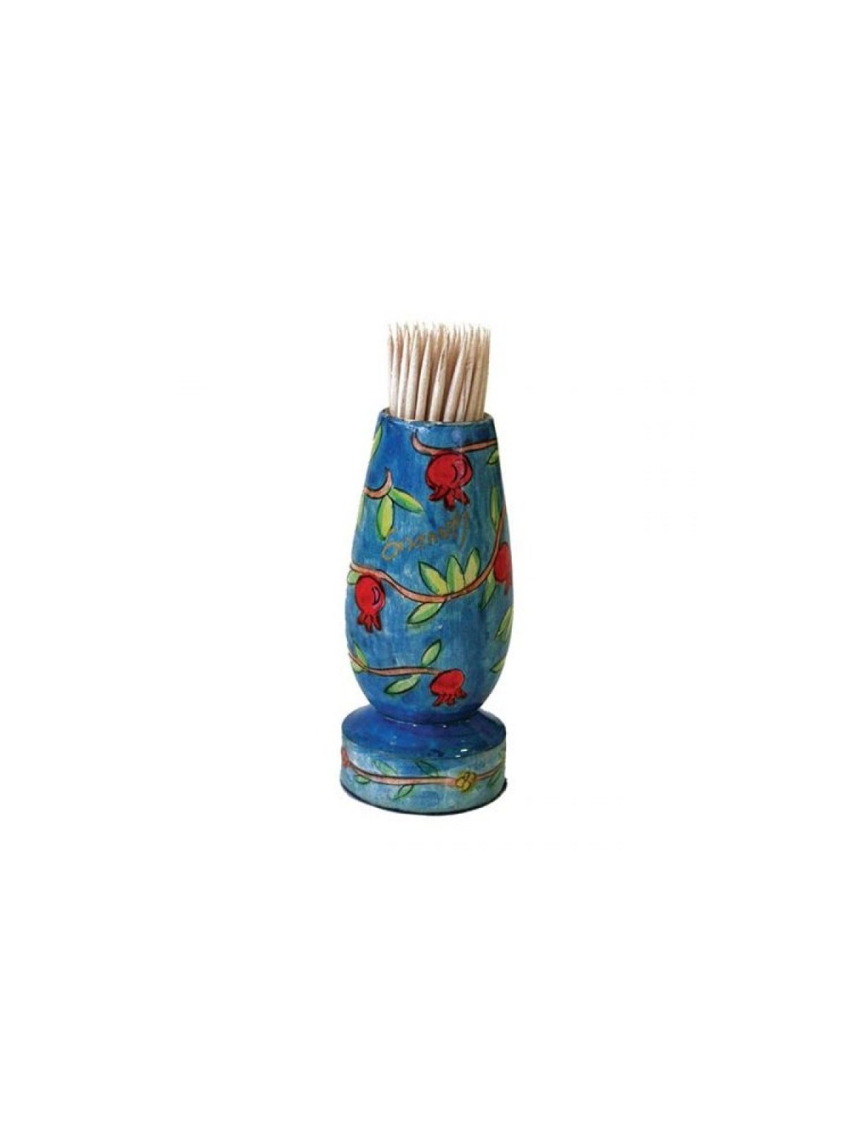 Yair Emanuel Colorful Wood Toothpick Stand with... | Table Decorations