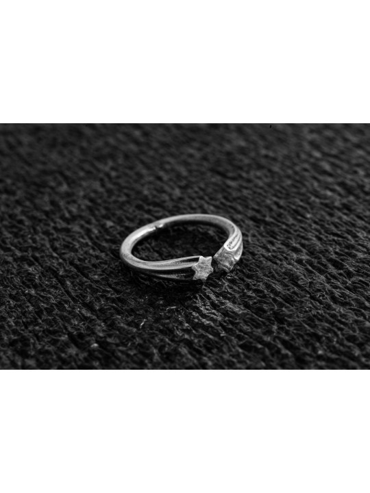 Bague ouverte empilable en or blanc Star 14K, cadeaux de mariage juif, Israël
