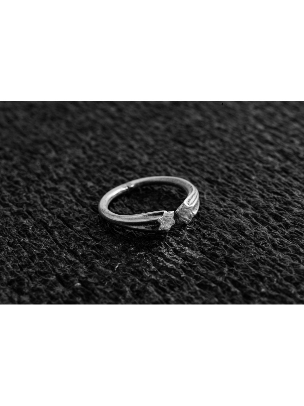 Bague ouverte empilable en or blanc Star 14K, cadeaux de mariage juif, Israël